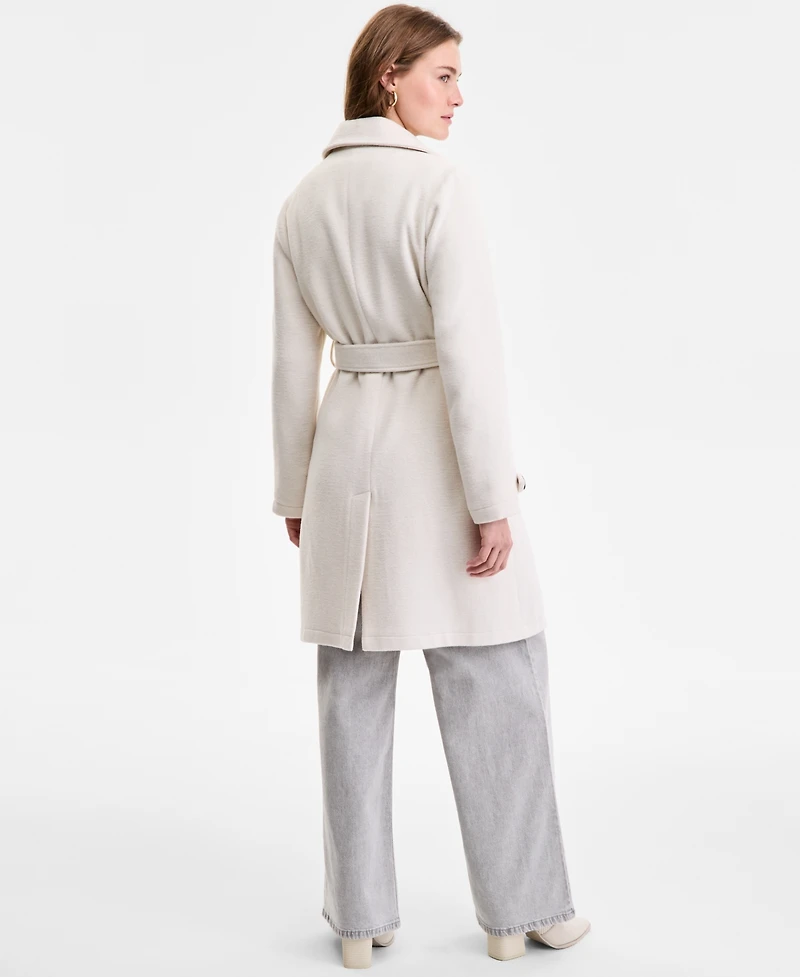 Steve Madden Women's Double-Breasted Belted Trench Coat