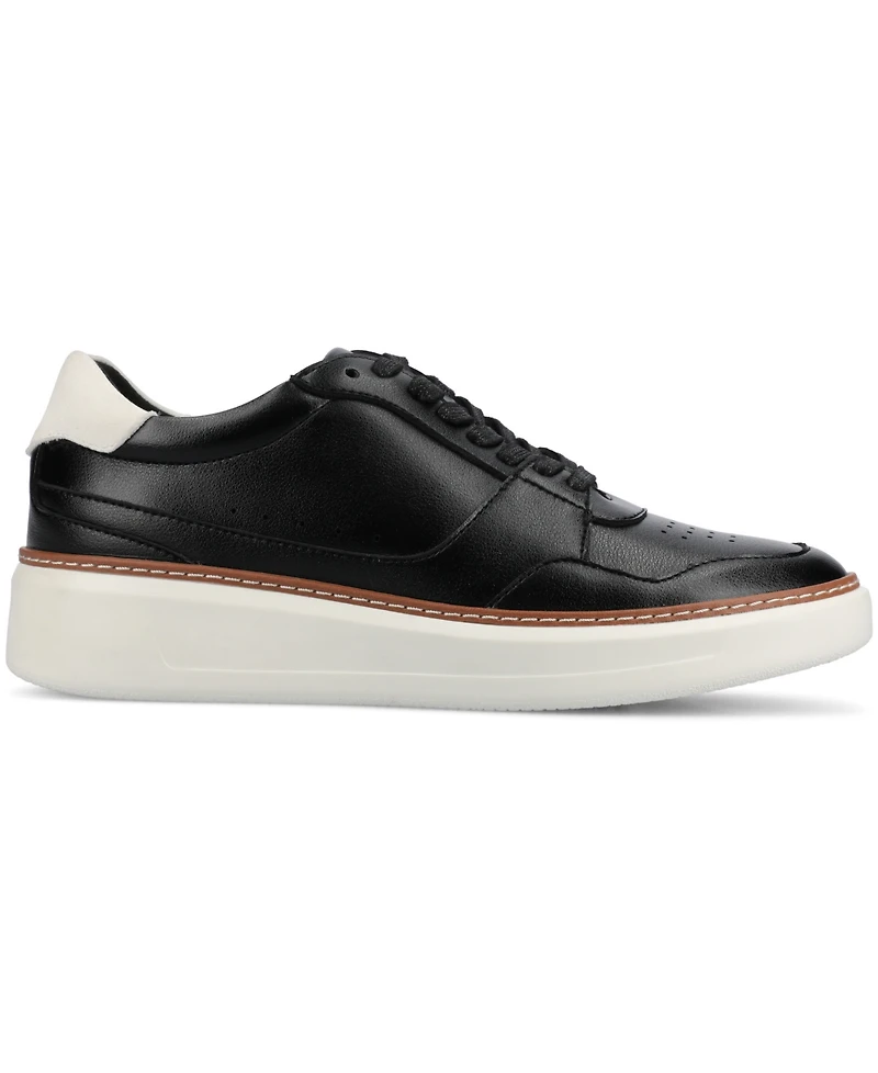 Vance Co. Men's Hustle Comfort Perforated Low Top Flexible Court Sneakers