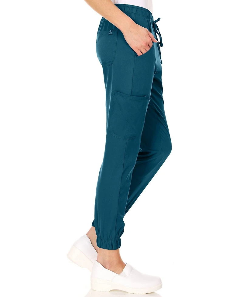Medichic Plus Leah 5-Pocket Stretch Cargo Jogger Scrub Pants Yellow 3X Large