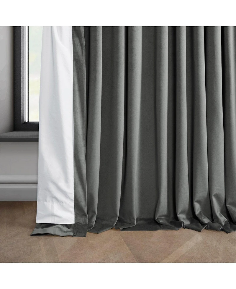 Half Price Drapes Extra Wide Heritage Plush Velvet Room Darkening Curtain