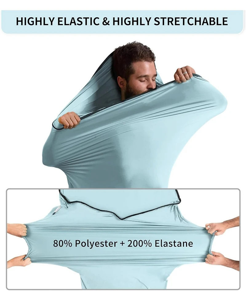 Naturehike Hut Sleeping Bag Ultralight Liner only 390g High Elasticity Travel with Small Pack for Backpacking