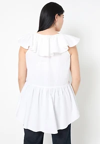June + Vie Women's Ruffled Peplum Top