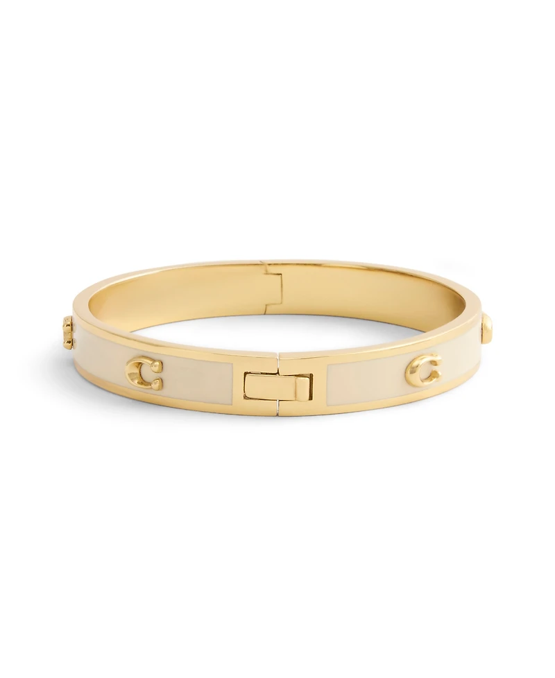 Coach Signature Pegged Enamel Bangle Bracelet