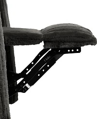 Furniture of America 41" Jorvien Modern Chenille Power Swivel Glider Recliner with Pillows