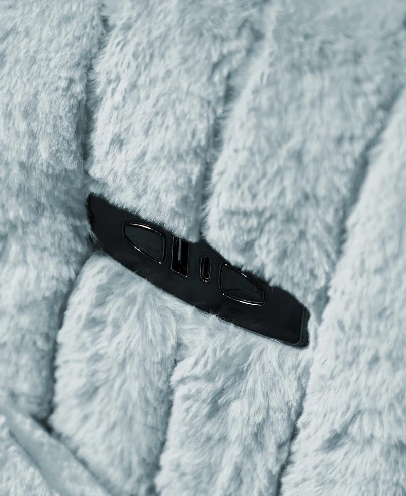 Furniture of America 41" Jorvien Modern Chenille Power Swivel Glider Recliner with Pillows