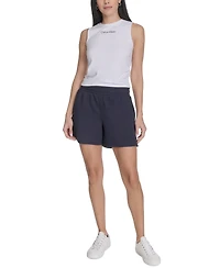 Calvin Klein Women's Smocked Waistband Midi Shorts