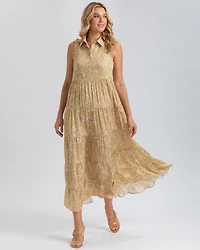 Pietro Brunelli Maternity Sleeveless Shirt Collar Maxi Clara Dress