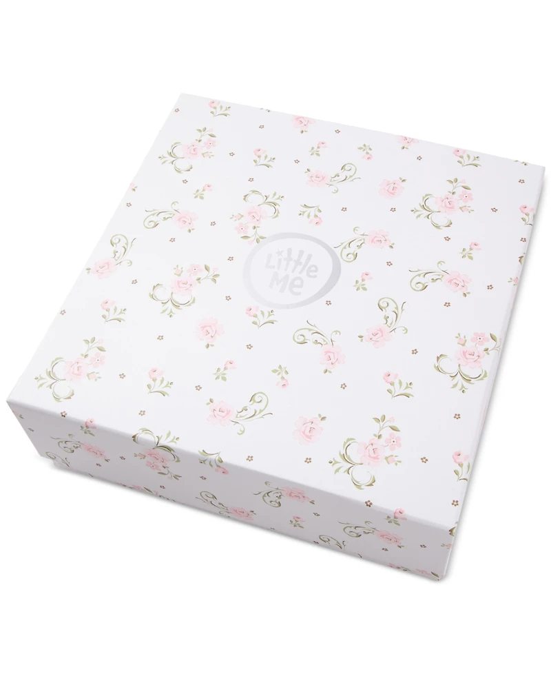 Little Me Baby Girls Cotton Vintage Rose Gift Box, 6 Piece Set