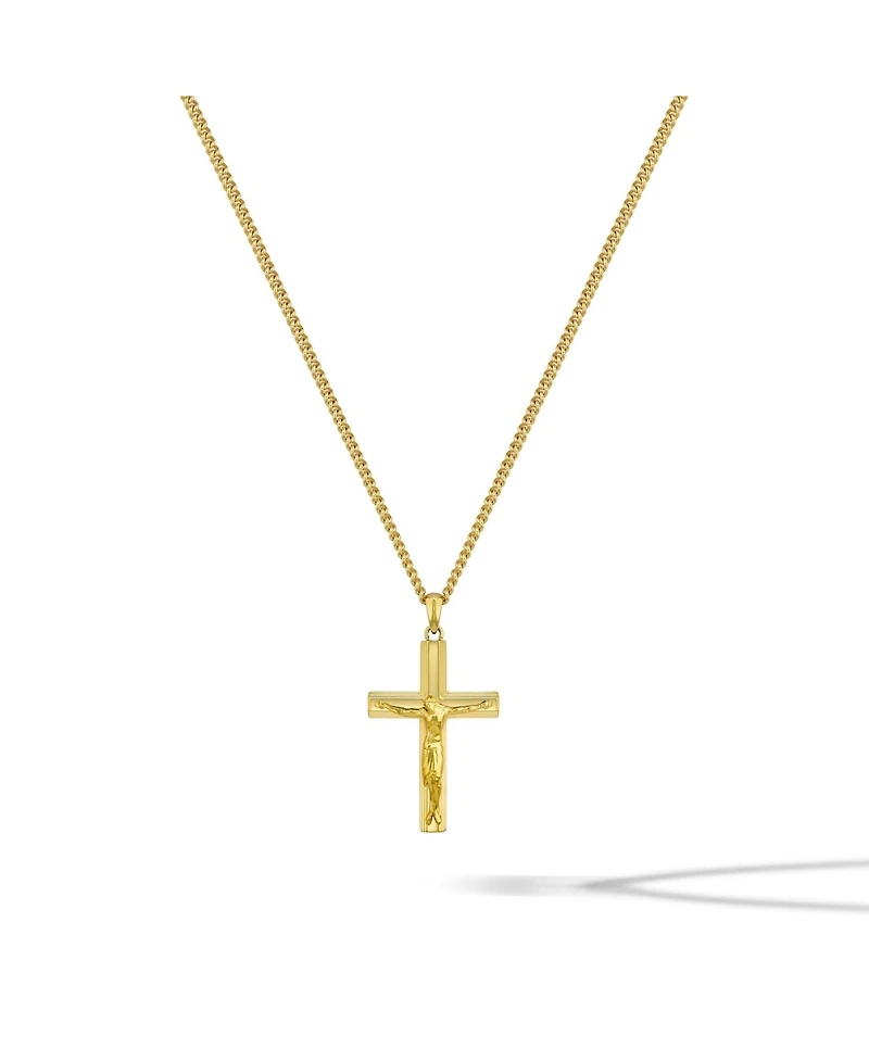 Vincero Men's Crucifix Pendant Necklace Stainless Steel, 24