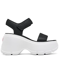 Hunter Women's Abel Square Toe Wedge Casual Sandals from Finish Line