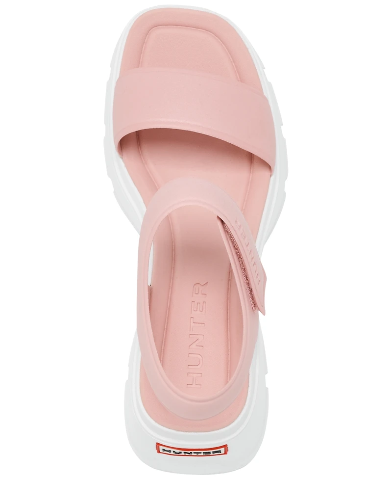 Hunter Women's Abel Square Toe Wedge Casual Sandals from Finish Line