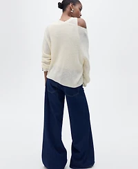 Mango Women's V-Neck Knit Sweater