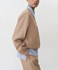 Mango Women's Lyocell Bomber Jacket