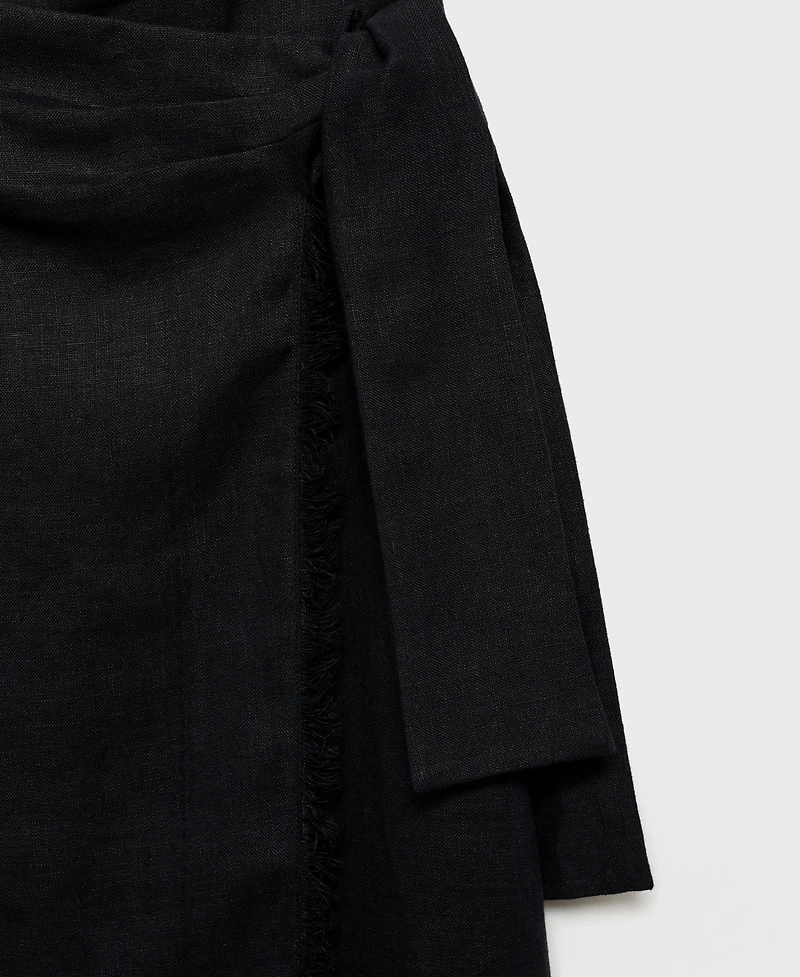 Mango Women's Linen Sarong Skirt