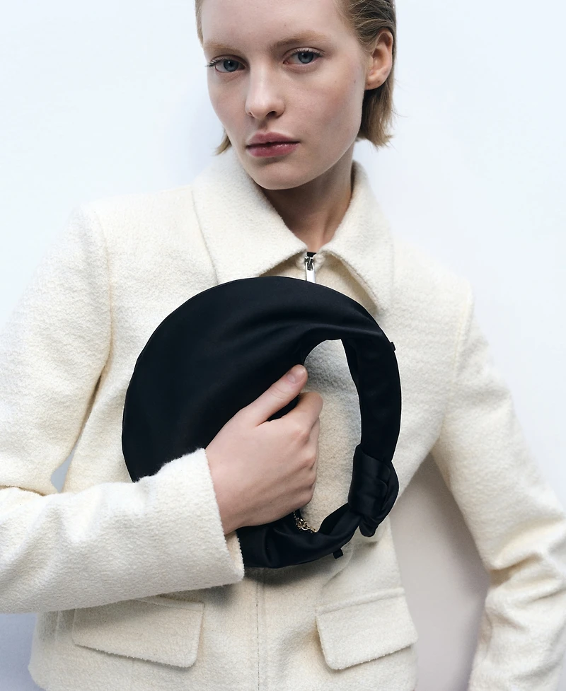 Mango Women's Lapel Cotton Blend Jacket