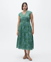 Mango Women's Paisley Ramie Dress