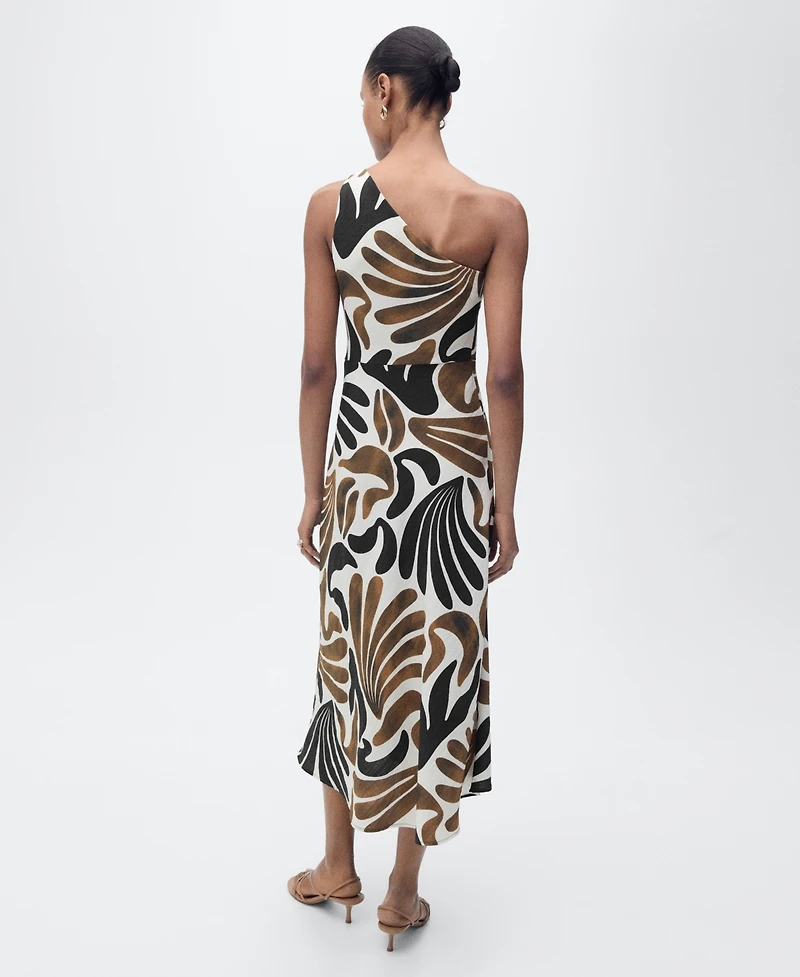 Mango Women's Abstract Leaf Print Dress