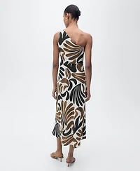 Mango Women's Abstract Leaf Print Dress