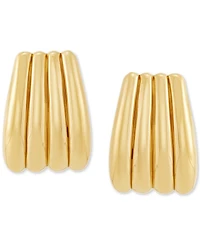 Polished Wavy Dome Stud Earrings in 18K Gold-Plated Sterling Silver