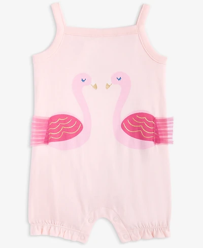 First Impressions Baby Girls Flamingos Graphic Sunsuit, Exclusively at Macy's