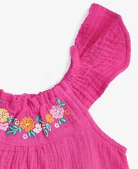 First Impressions Baby Girls Cotton Knit Gauze Dress & Bloomer, 2 Piece Set, Exclusively at Macy's
