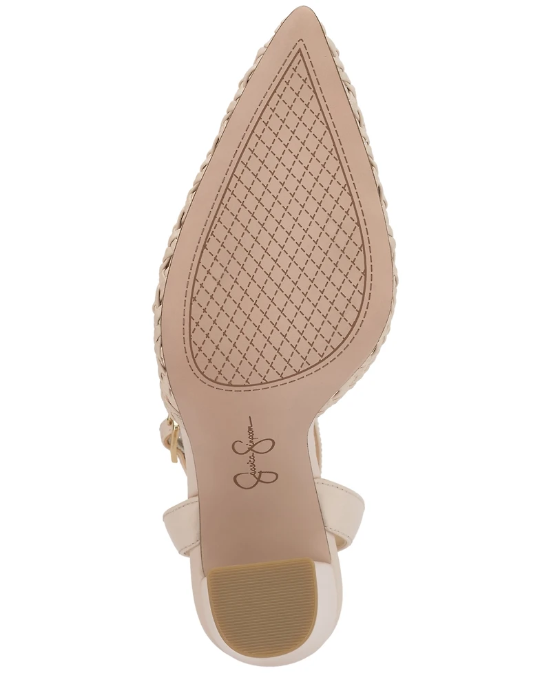 Jessica Simpson Women's Nariro Block-Heel Woven Pumps