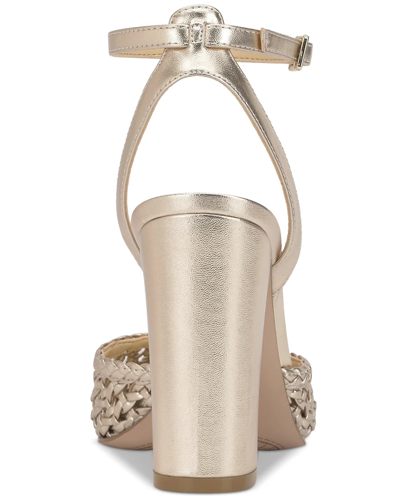 Jessica Simpson Women's Nariro Block-Heel Woven Pumps