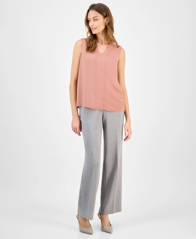 Kasper Women's Sleeveless V-Neck Top, Regular & Petite