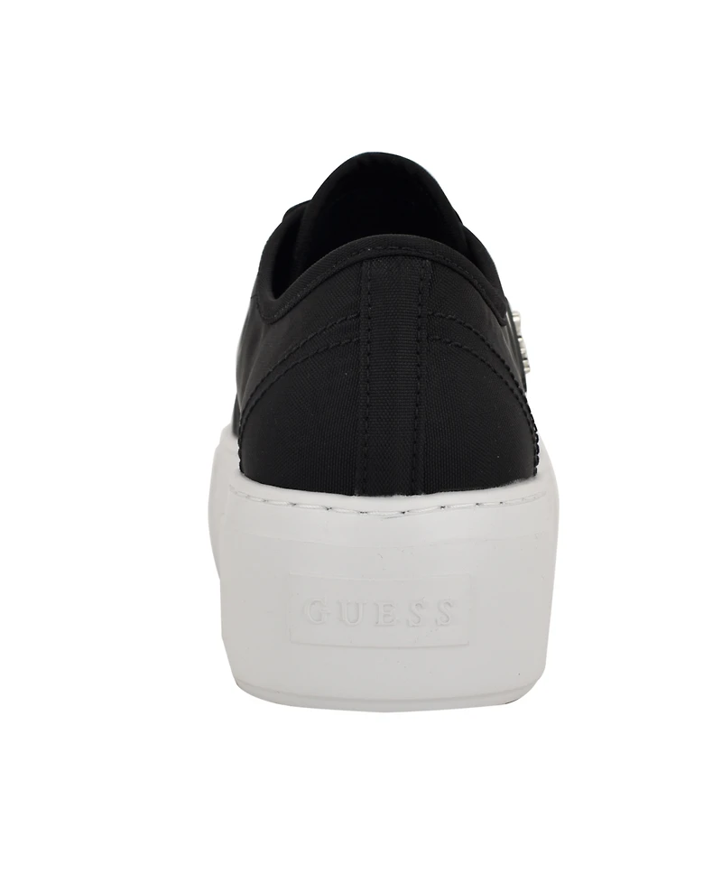 Guess Women's Joezi Triangle Logo Platform Lace-Up Sneakers