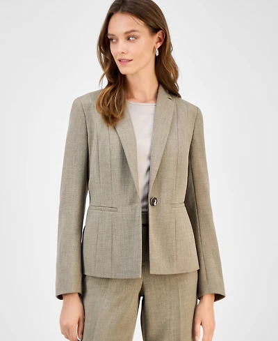 Kasper Women's One Button Notched Collar Blazer