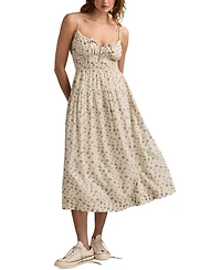 Lucky Brand Women's Smocked-Waist Floral Midi Dress