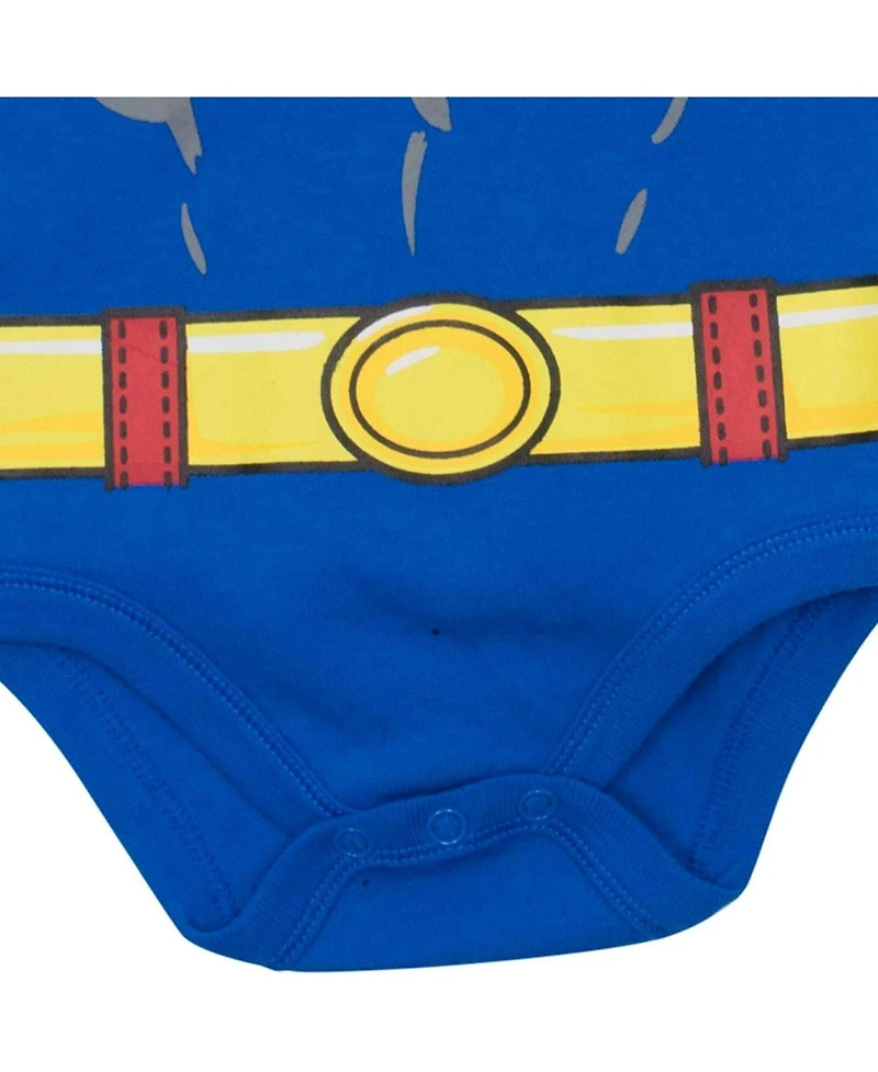 Justice League Baby Boys Batman Superman The Flash Aquaman 5 Pack Costume Bodysuits Newborn to