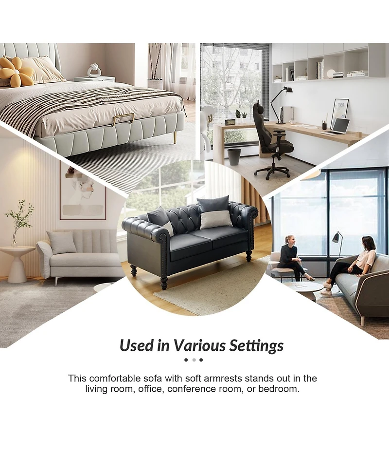 Tecla 3 Piece Living Room Set with Two-tone Throw Pillows