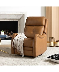 Susana Genuine Leather Swivel Rocker Recliner