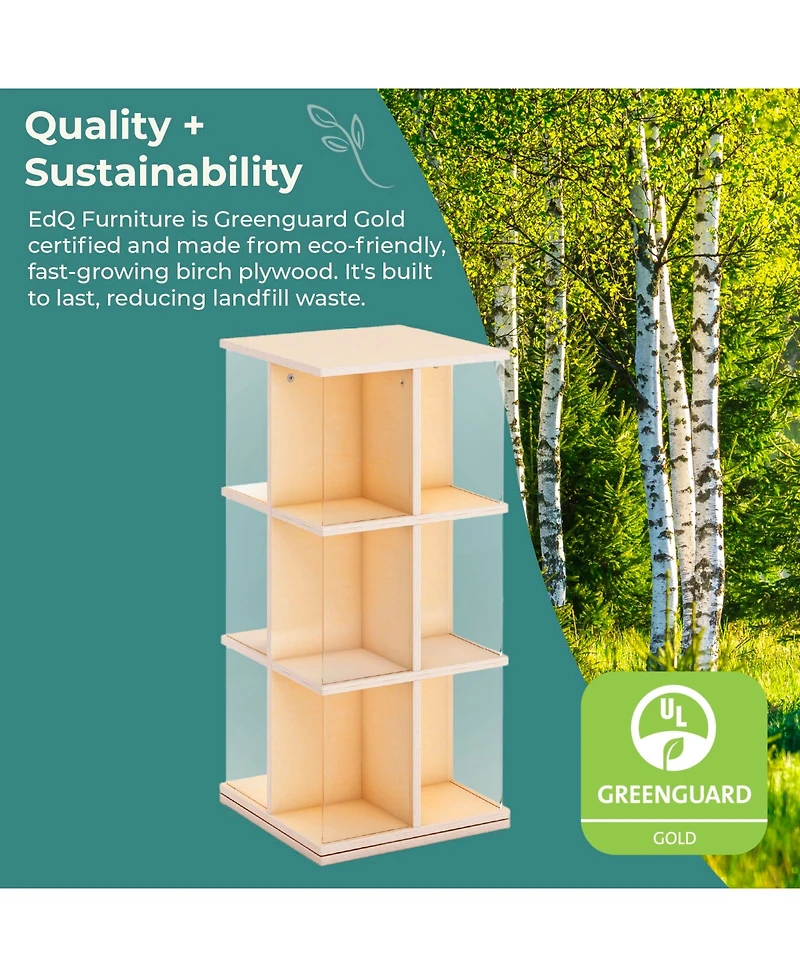 Guidecraft EdQ Rotating 3 Tier Book Display