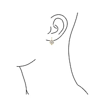 Bling Jewelry Set of 3 Multi Color Crystal Flower Gold Plated Drop Earrings Lever Back