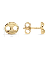 Devata Mariner Stud Earrings in 14K Gold, approx. 1.5 grams.