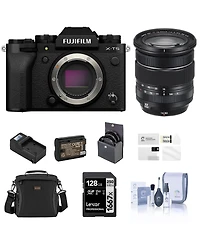 Fujifilm X-T5 Mirrorless Camera, Black with Xf 16-80mm f/4.0 R Ois Wr Lens, 128GB Sd Card, Shoulder Bag, Extra Battery, Charger, 72mm Filter Kit, Scre