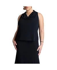 Eloquii Women's Cowl Halter Top