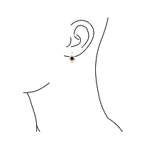 Bling Jewelry Flower Crystal Drop Earrings Gold Plated Brass Lever Back