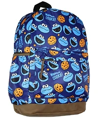 Sesame Street Backpack Cookie Monster All-Over Tossed Print School Book Bag