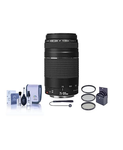 Canon Ef 75-300mm f/4-5.6 Iii Lens, Bundle with ProOptic 58mm Mc Uv Filter, Lens Cap Tether, Professional Lens Cleaning Kit