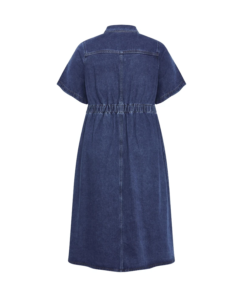 City Chic Plus Size Jade Denim Dress