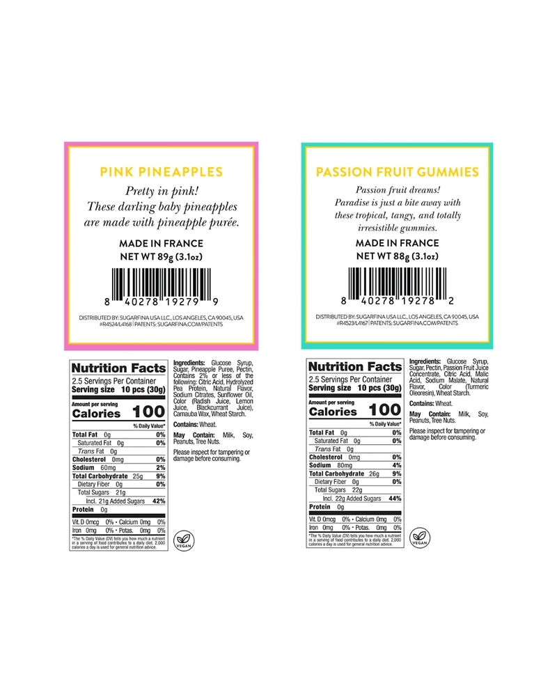 Sugarfina Tropical Treats Bento Box Duo, 2 Pieces
