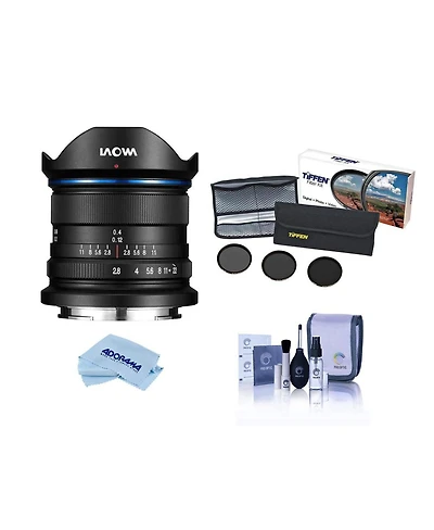 Venus Laowa 9mm f/2.8 Zero-d Prime Lens for Sony E, Bundle with Tiffen 49mm Digital Nd Filter Kit and Cleaning Kit