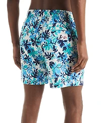 Beach Boys x Nautica Men's Quick-Dry Floral Swim Trunks
