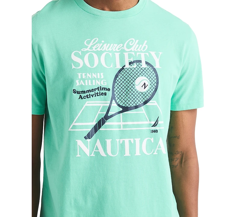 Nautica Men's Tennis Classic-Fit Graphic T-Shirt