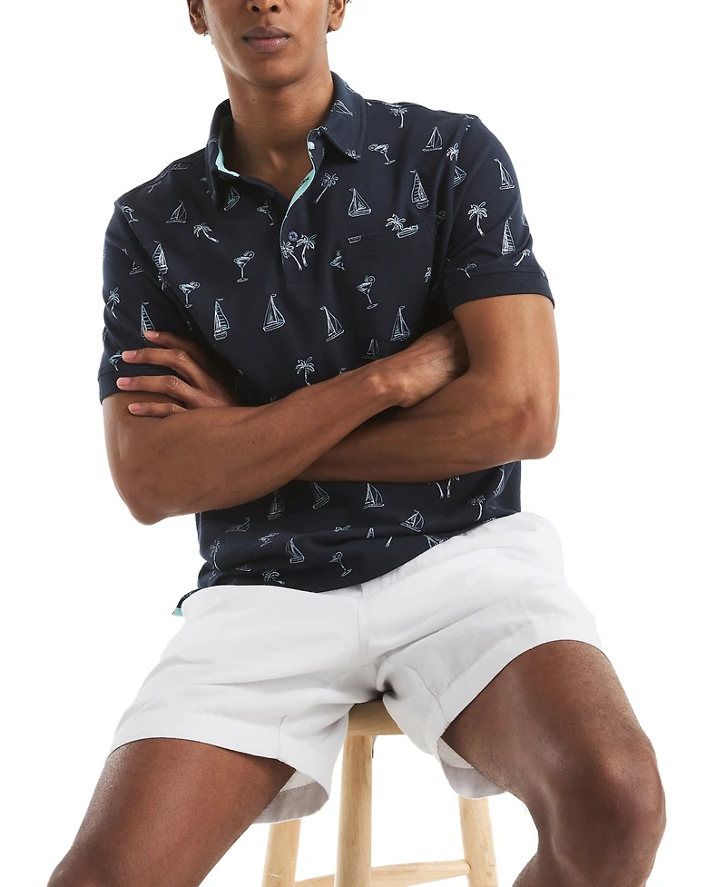 Nautica Men's Classic-Fit Sailboat Graphic Polo Shirt