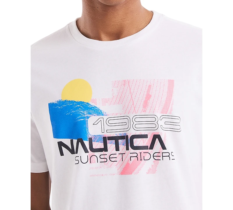 Nautica Men's Sunset Riders Logo Graphic T-Shirt