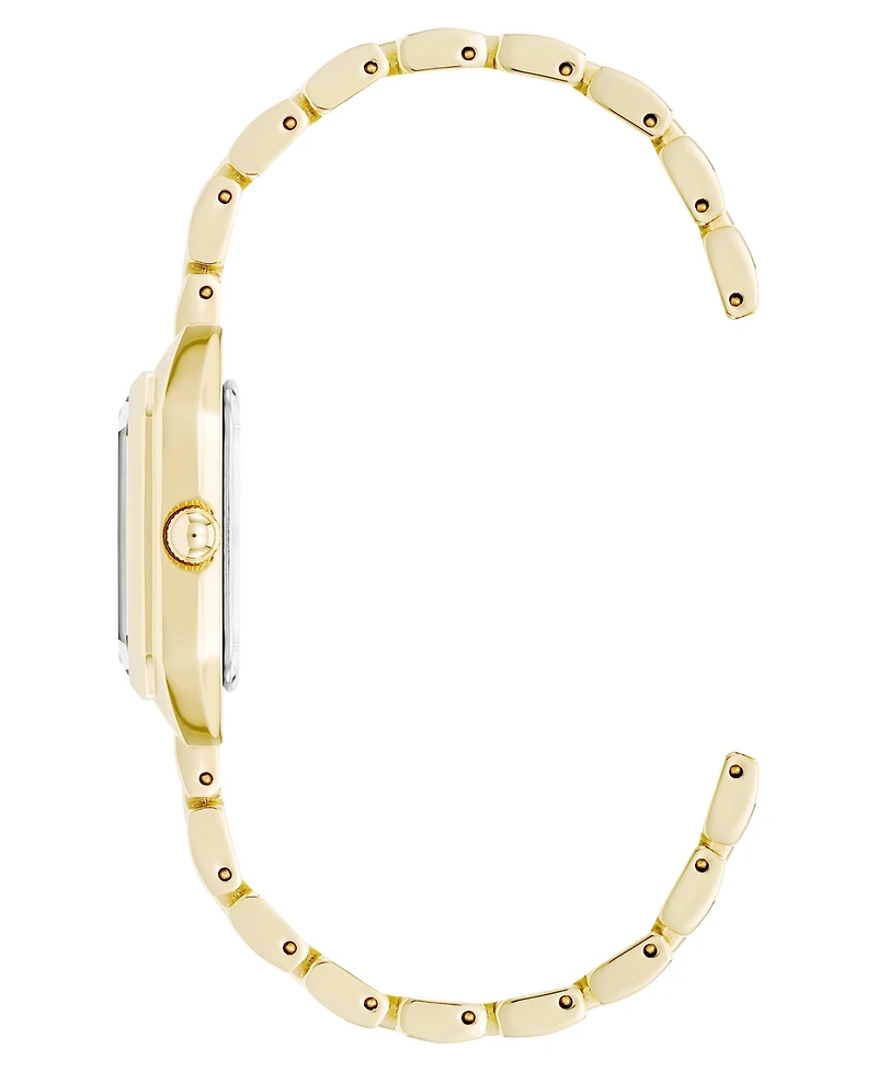 Anne Klein Women's Quartz Petite Octagonal Black and Gold-Tone Metal Alloy Bracelet Watch, 21mm